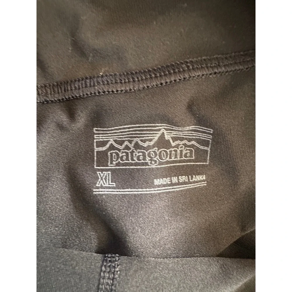 Patagonia Womens XL Black Worn Wear Active Leggings Yoga Tights Recycled Poly